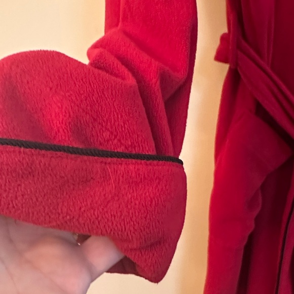 Lauren Ralph Lauren Red Velour Shawl Collar Robe – Vintage – Size M - Picture 5 of 5